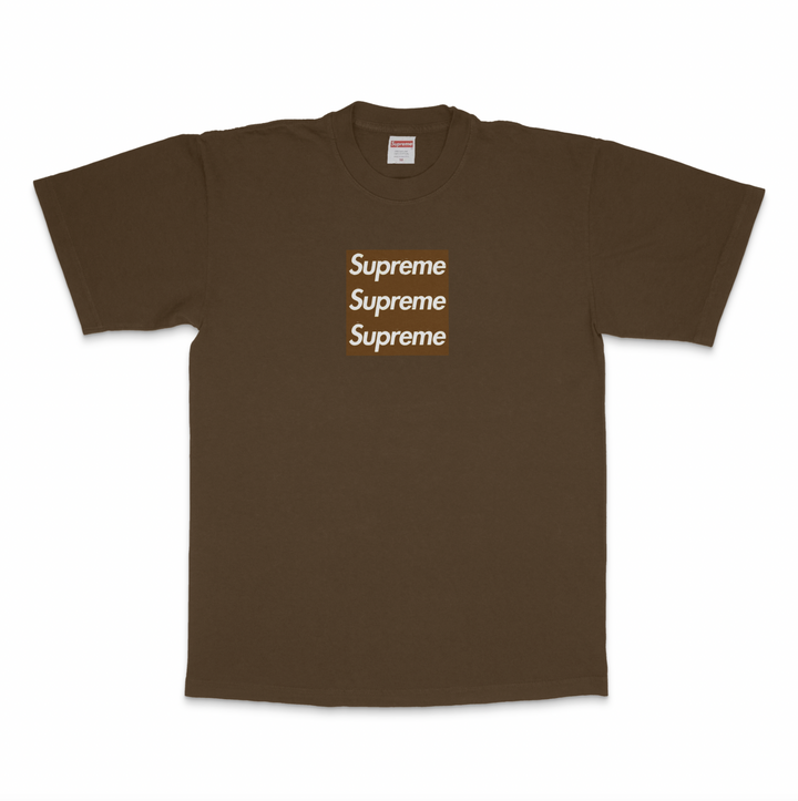 BROWN TRIPLE BOXLOGO SHORT SLEEVE