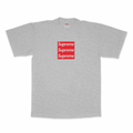 HEATHER GREY TRIPLE BOXLOGO SHORT SLEEVE