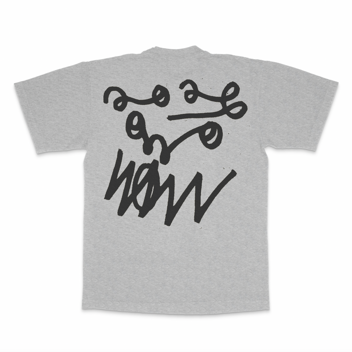 HEATHER GREY TRIPLE BOXLOGO SHORT SLEEVE
