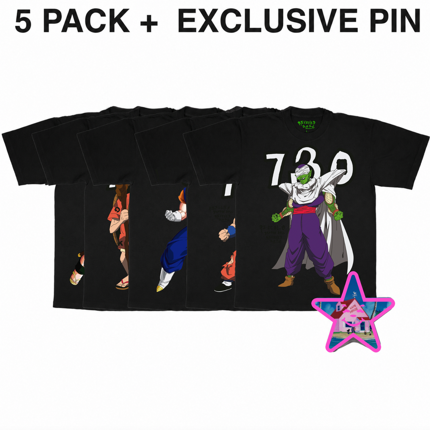 DRAGON BALL FRESH BLANK SHIRT (5 PACK)