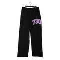 PURPLE GLITTER STITCH PRINT SWEATS