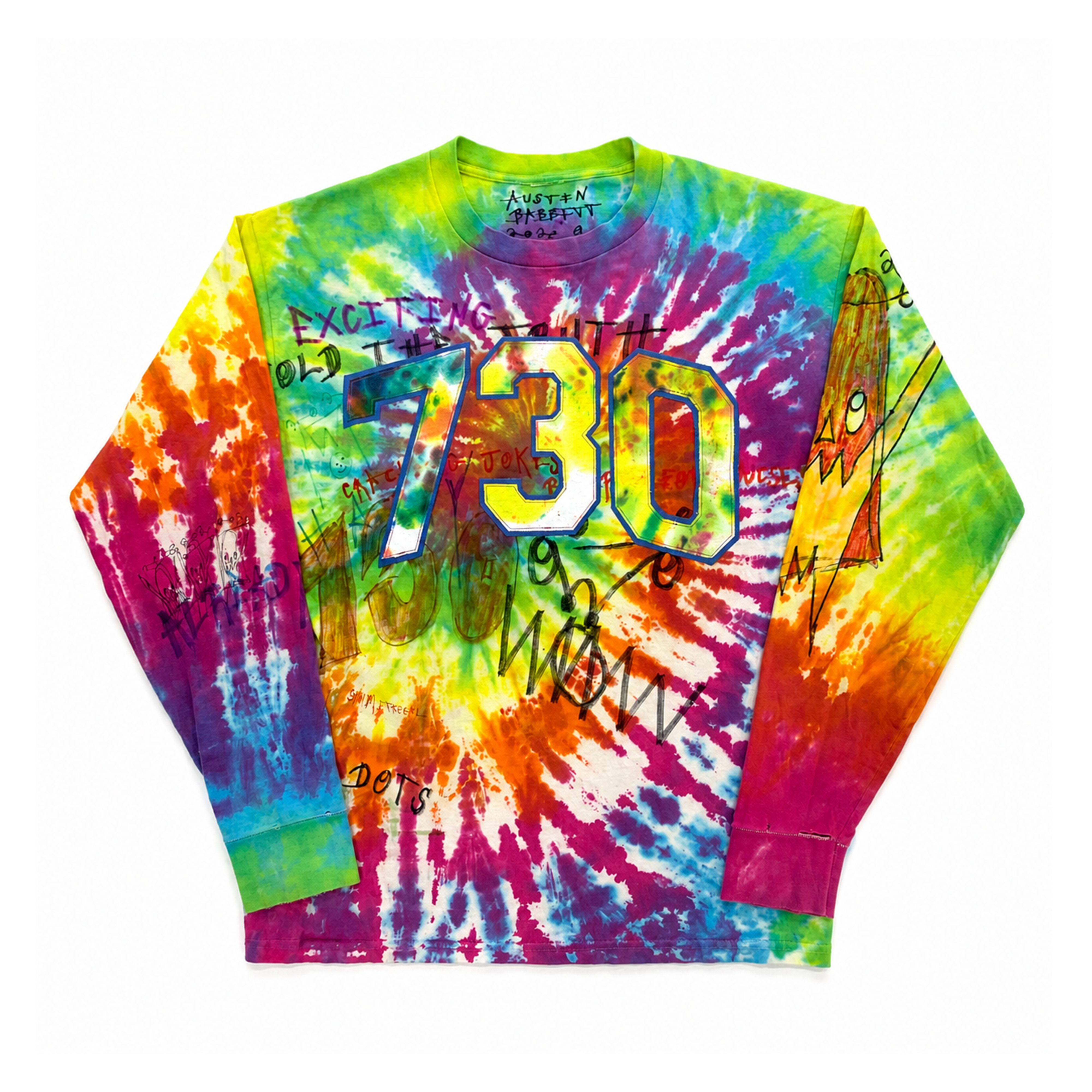 Tie Dye 730 Applique Long Sleeve Shirt