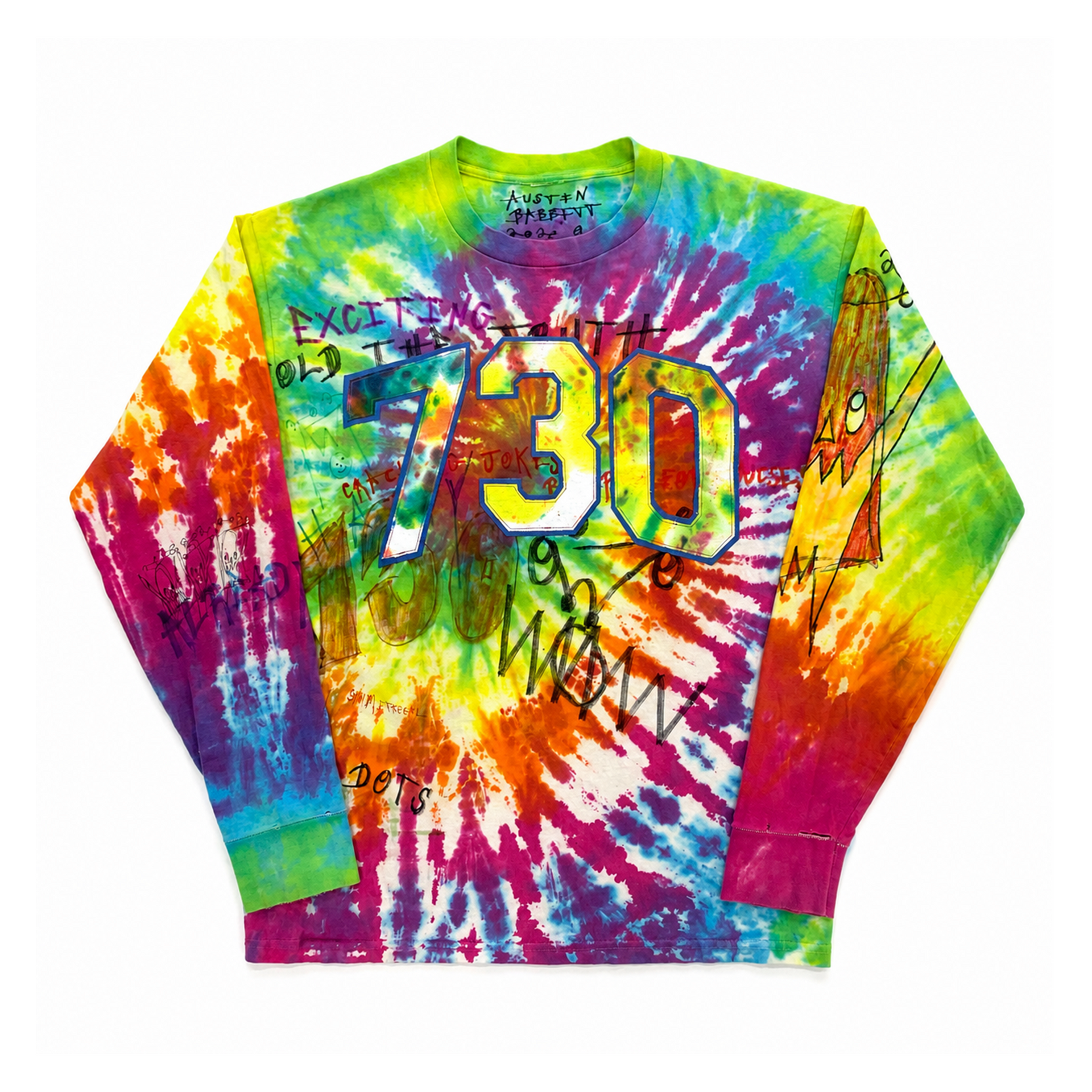 Tie Dye 730 Applique Long Sleeve Shirt – ASSPIZZA