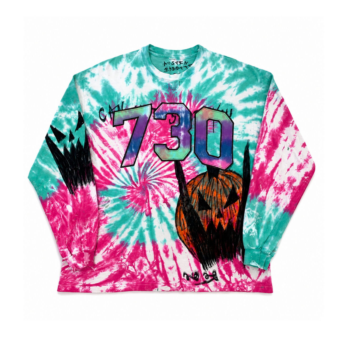 Tie Dye 730 Applique Long Sleeve Shirt