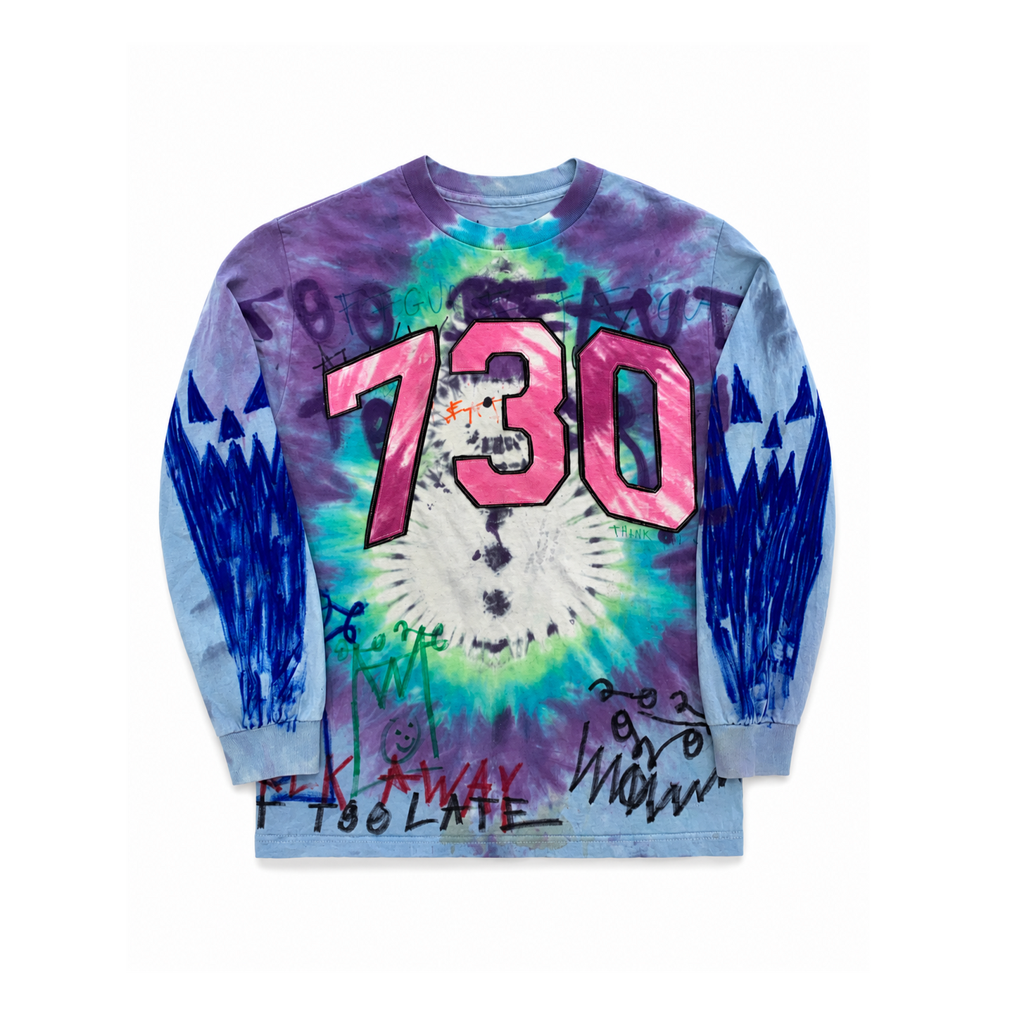 Tie Dye 730 Applique Long Sleeve Shirt