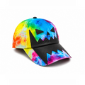 TIE DYE LEATHER FACE HAT