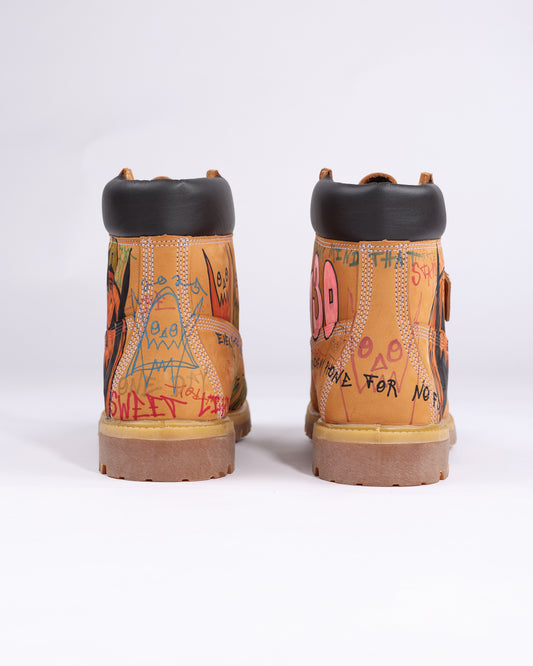 HAND DRAWN PUMPKIN TIMBERLANDS