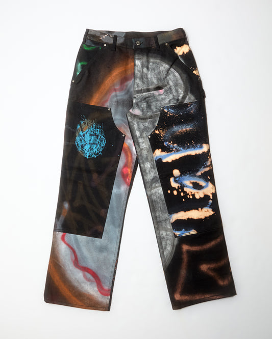 BLACK THERAPY DOUBLE KNEE WORK PANTS