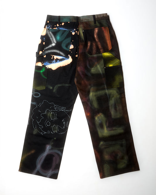 BLACK THERAPY DOUBLE KNEE WORK PANTS