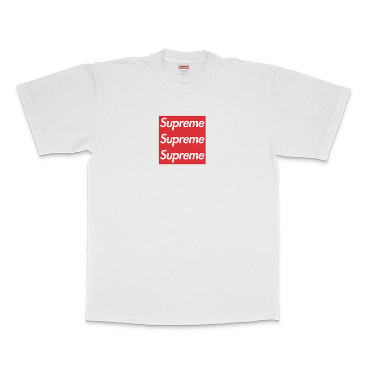 WHITE TRIPLE BOXLOGO SHORT SLEEVE