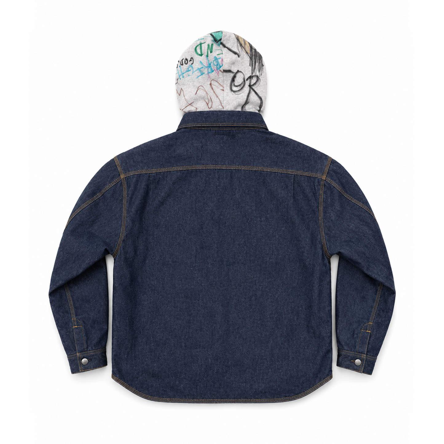 HOODED DENIM WORK JACKET