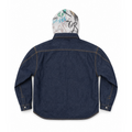 HOODED DENIM WORK JACKET