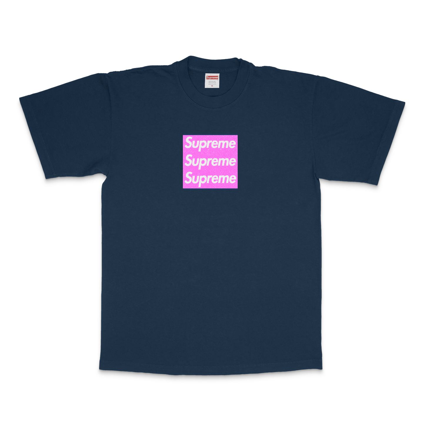 PINK GLITTER TRIPLE BOXLOGO SHORT SLEEVE